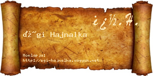 Égi Hajnalka névjegykártya