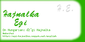 hajnalka egi business card